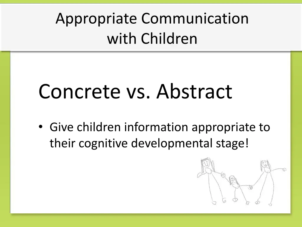appropriate communication with children