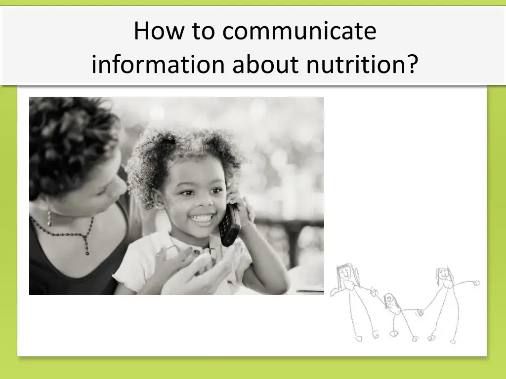 how to communicate information about nutrition