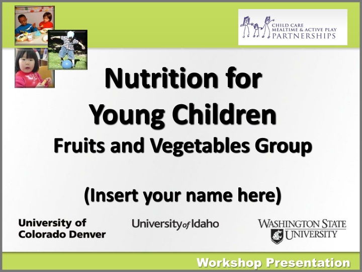 nutrition for young children fruits