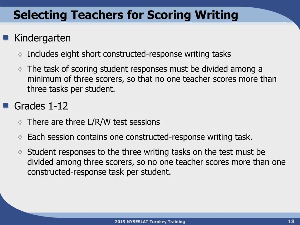 selecting teachers for scoring writing 1