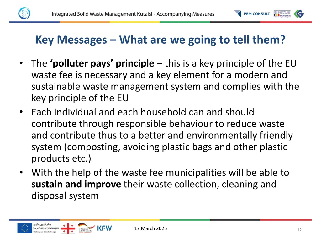 key messages what are we going to tell them