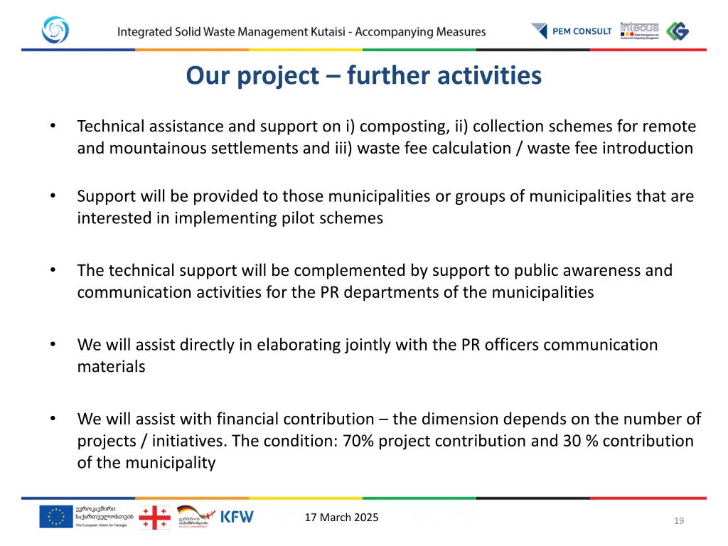 our project further activities