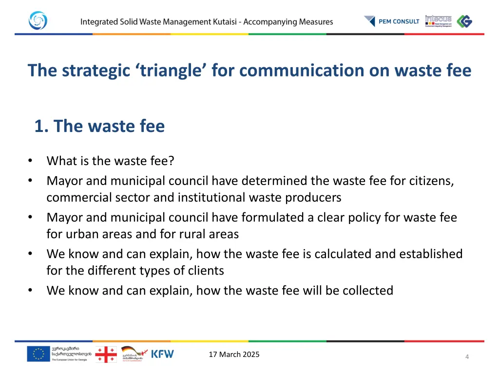 the strategic triangle for communication on waste 1