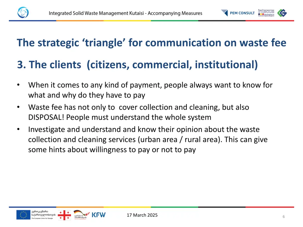 the strategic triangle for communication on waste 3