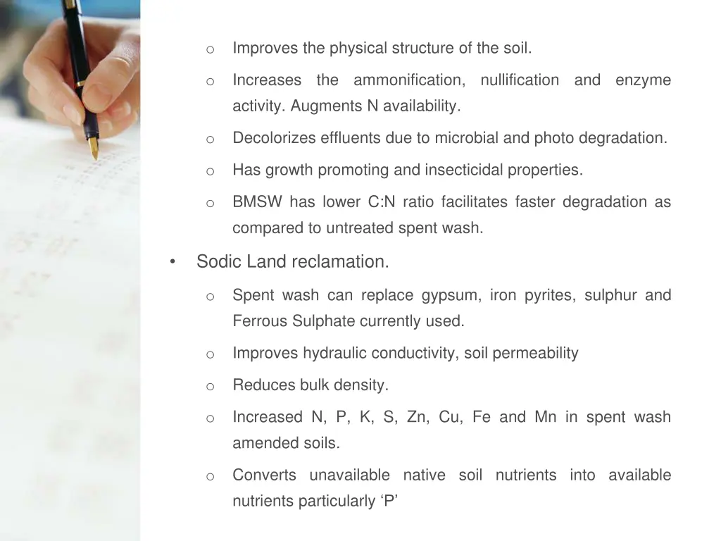 improves the physical structure of the soil
