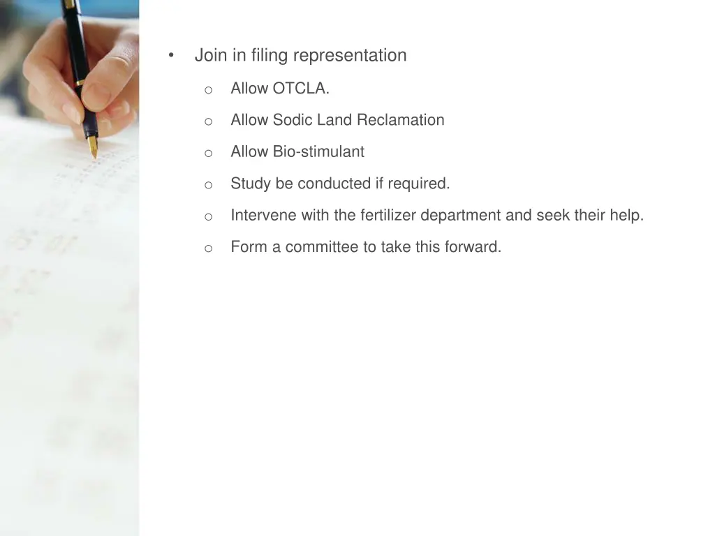 join in filing representation