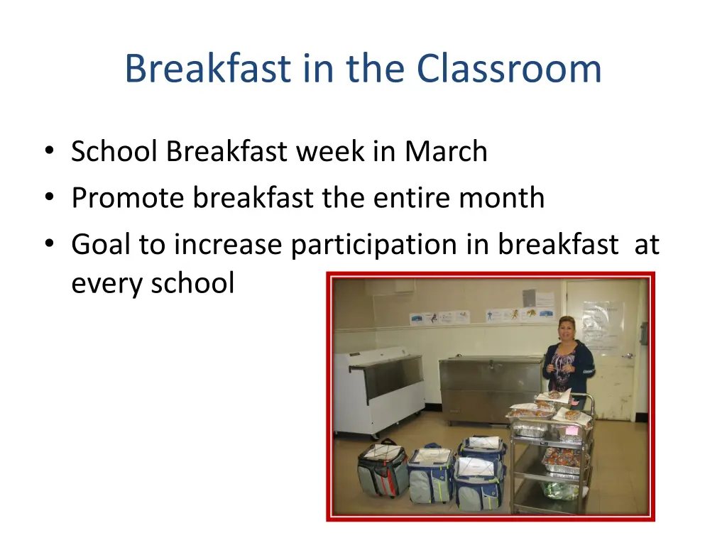 breakfast in the classroom