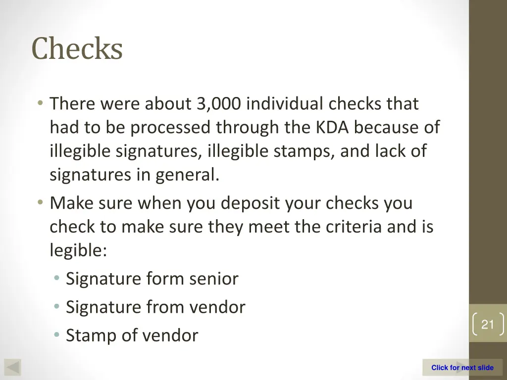 checks