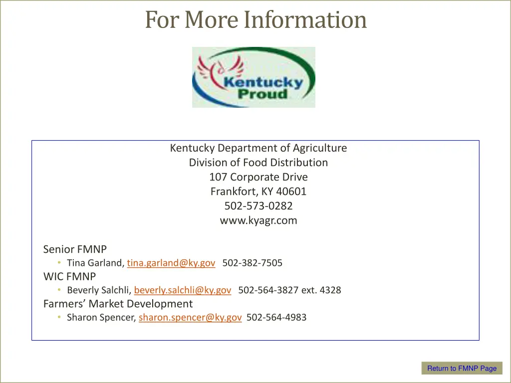 for more information