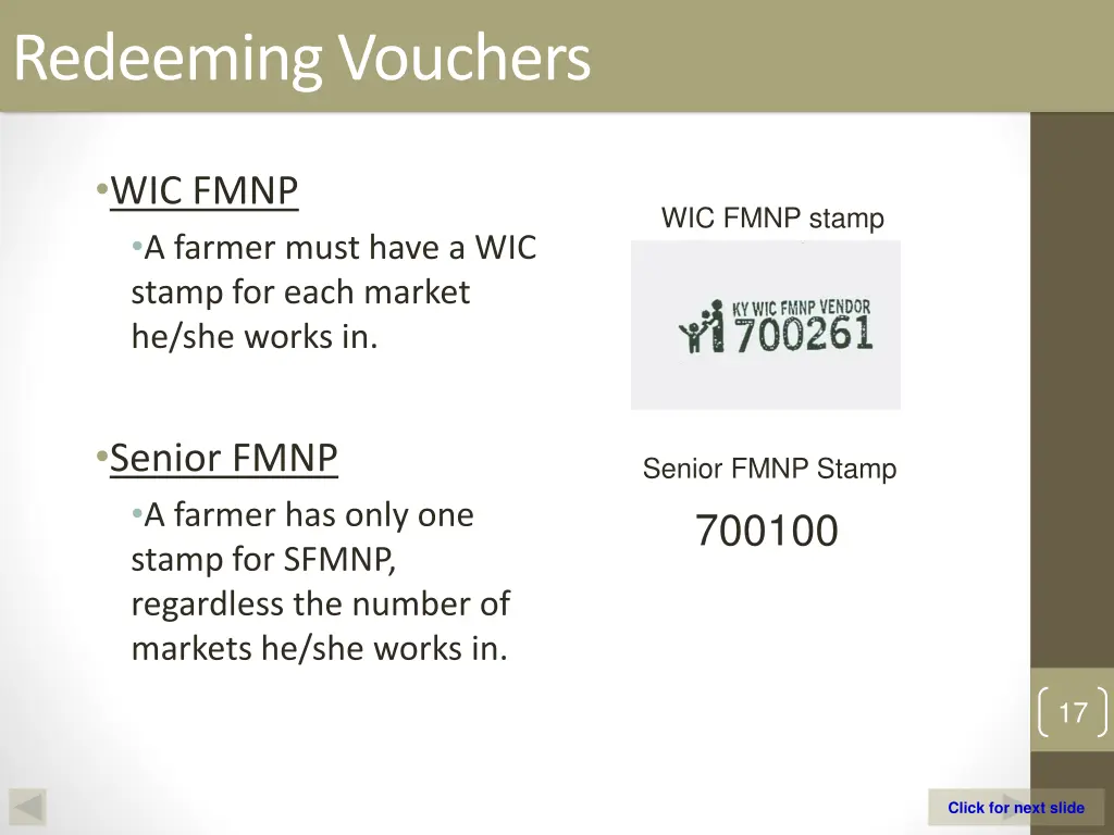 redeeming vouchers