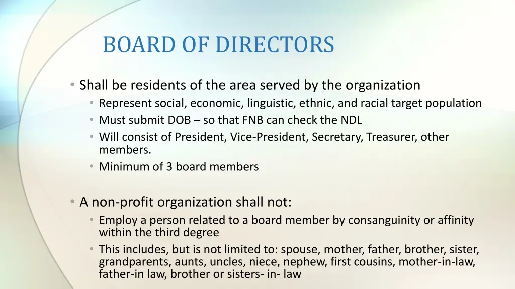 board of directors 1