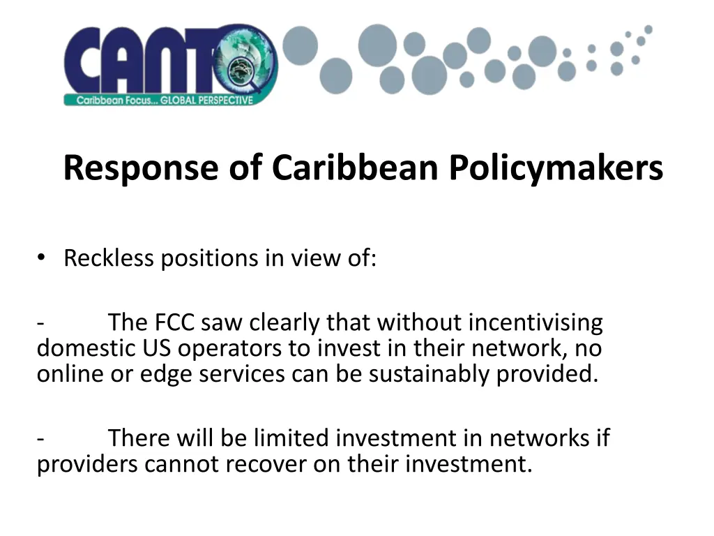 response of caribbean policymakers 2