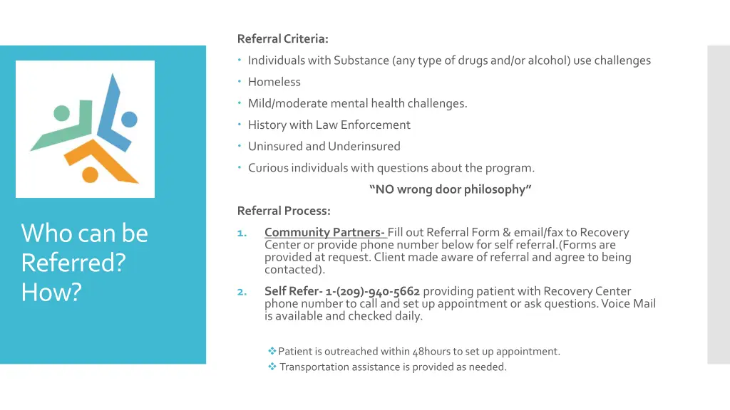 referral criteria