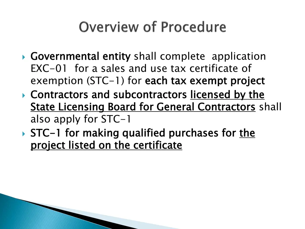 governmental entity exc 01 for a sales