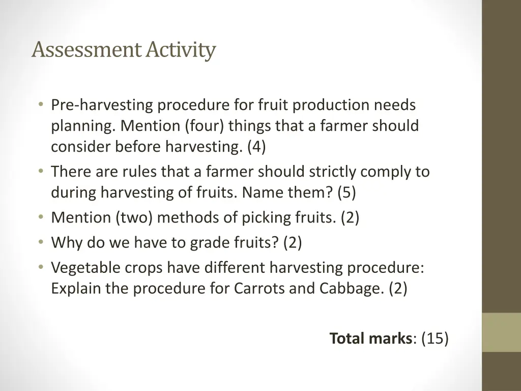 assessment activity
