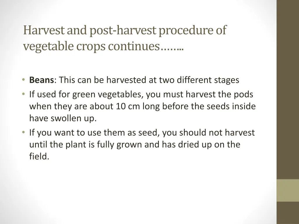 harvest and post harvest procedure of vegetable 1