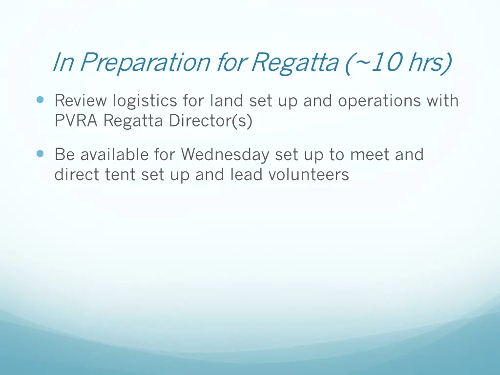 in preparation for regatta 10 hrs 1
