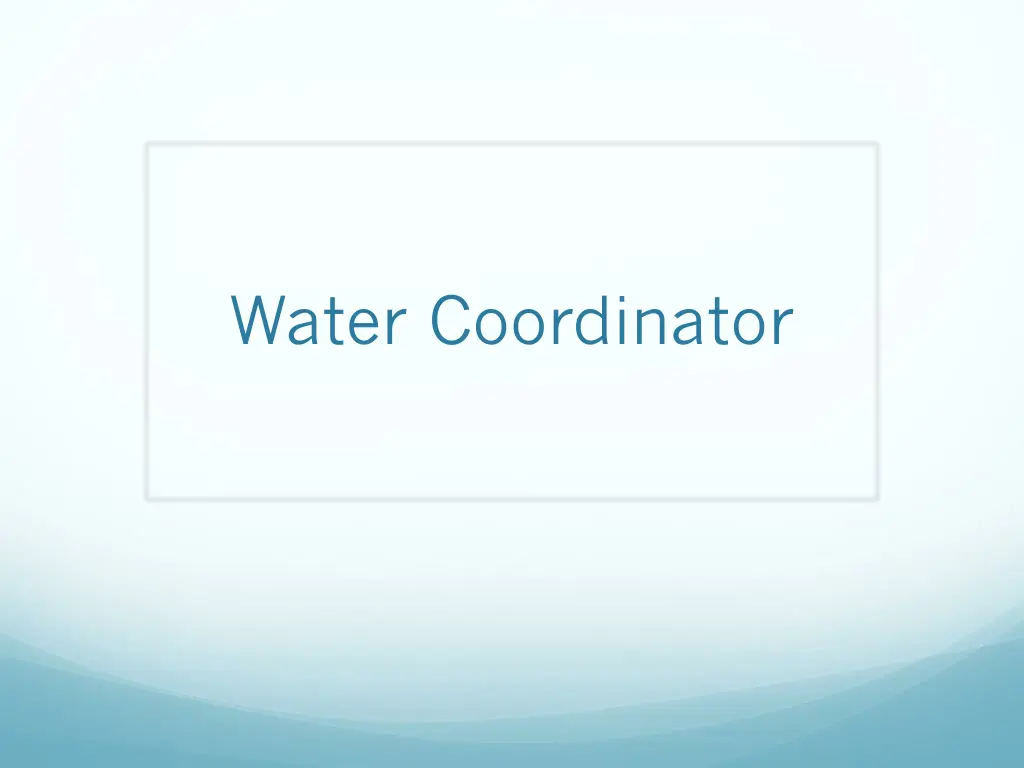 water coordinator