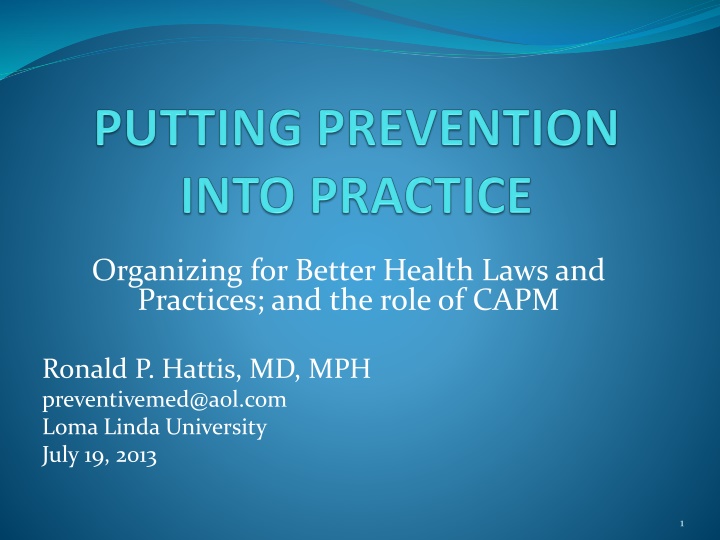 organizing for better health laws and practices