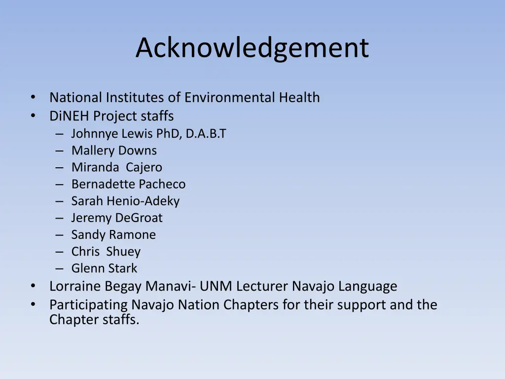 acknowledgement