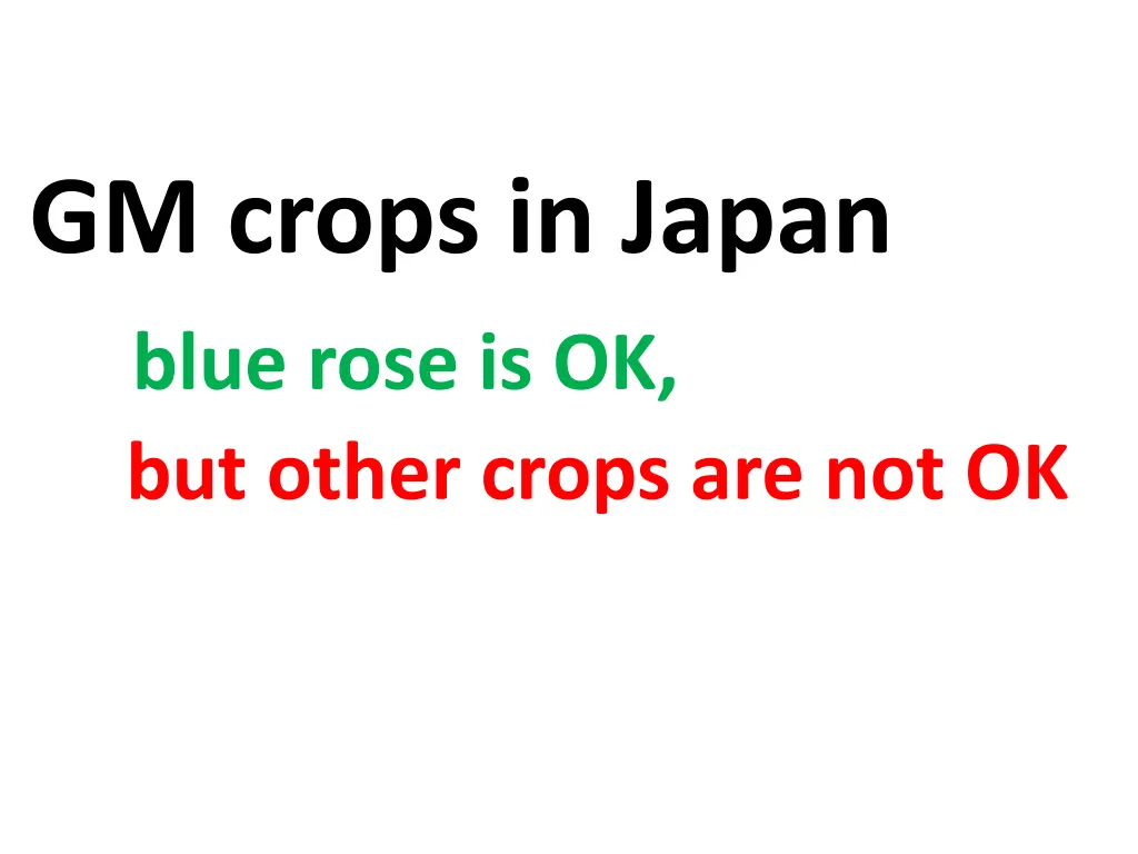 gm crops in japan