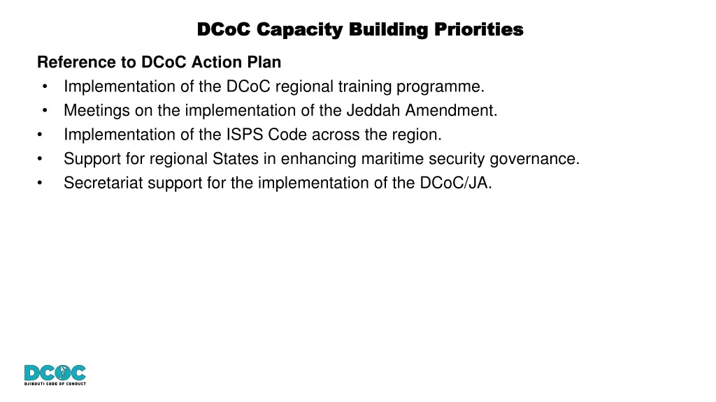 dcoc capacity building priorities dcoc capacity 1