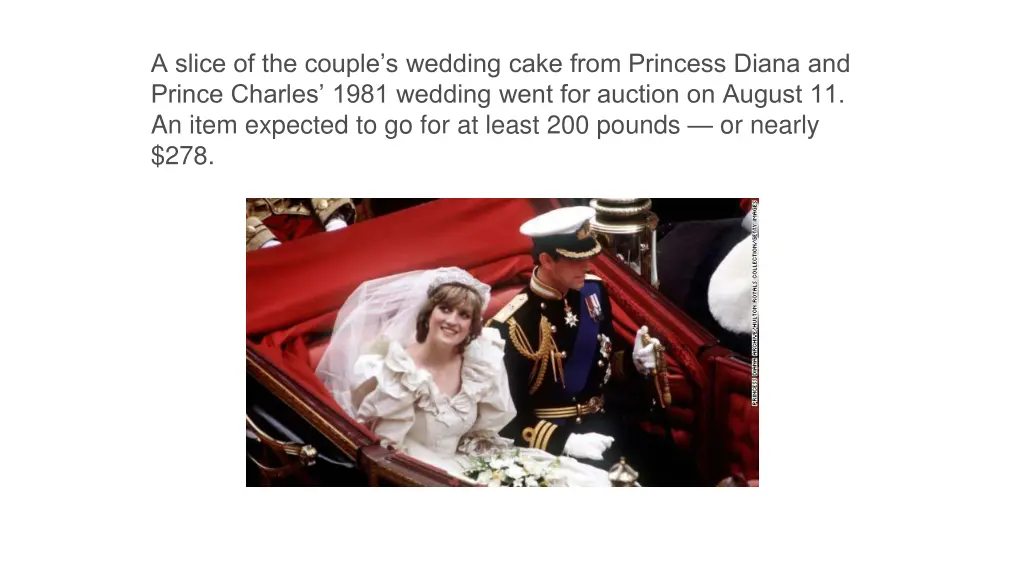 a slice of the couple s wedding cake from
