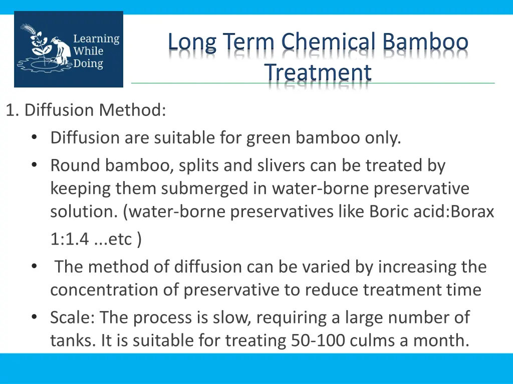 long term chemical bamboo treatment