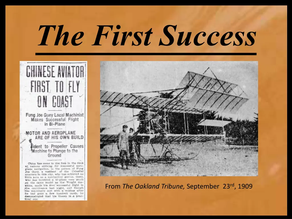 the first success