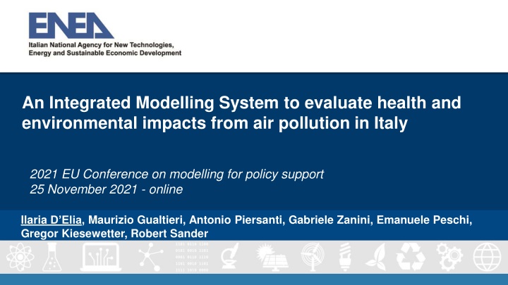 an integrated modelling system to evaluate health