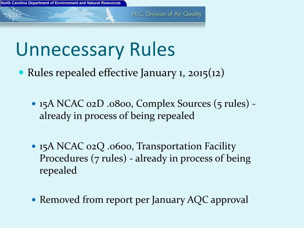 unnecessary rules