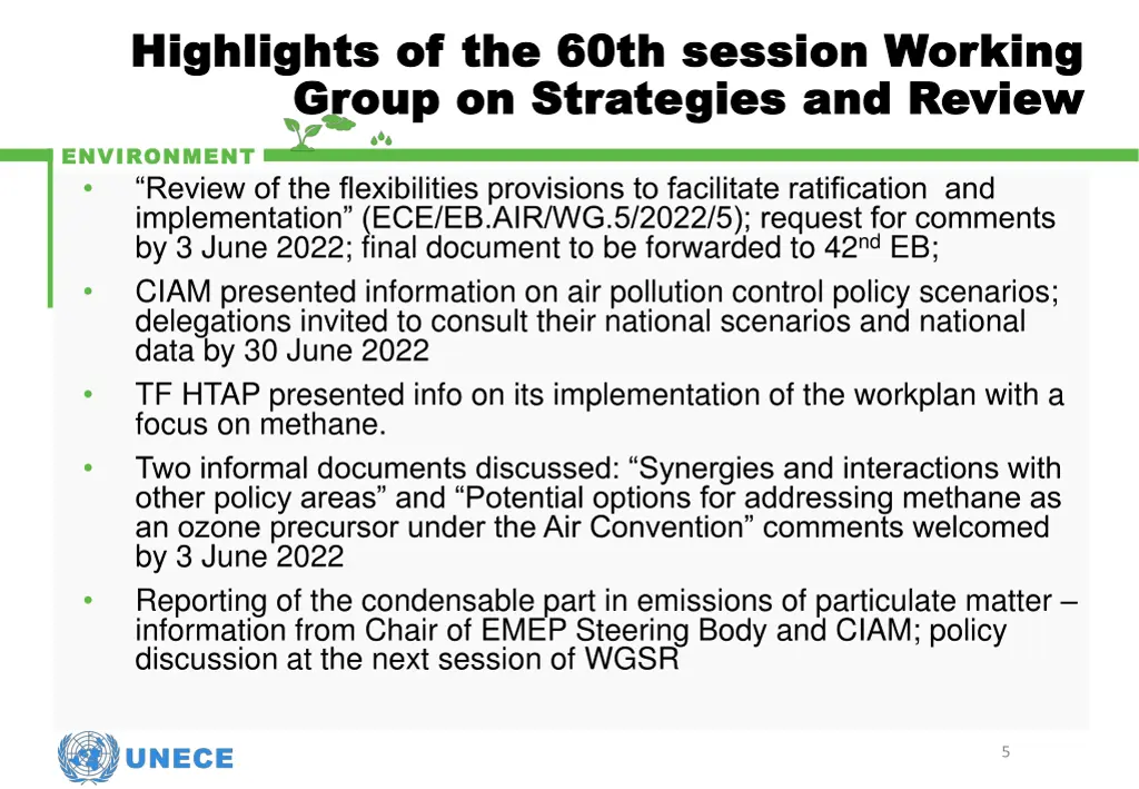 highlights of the 60th session working highlights 1