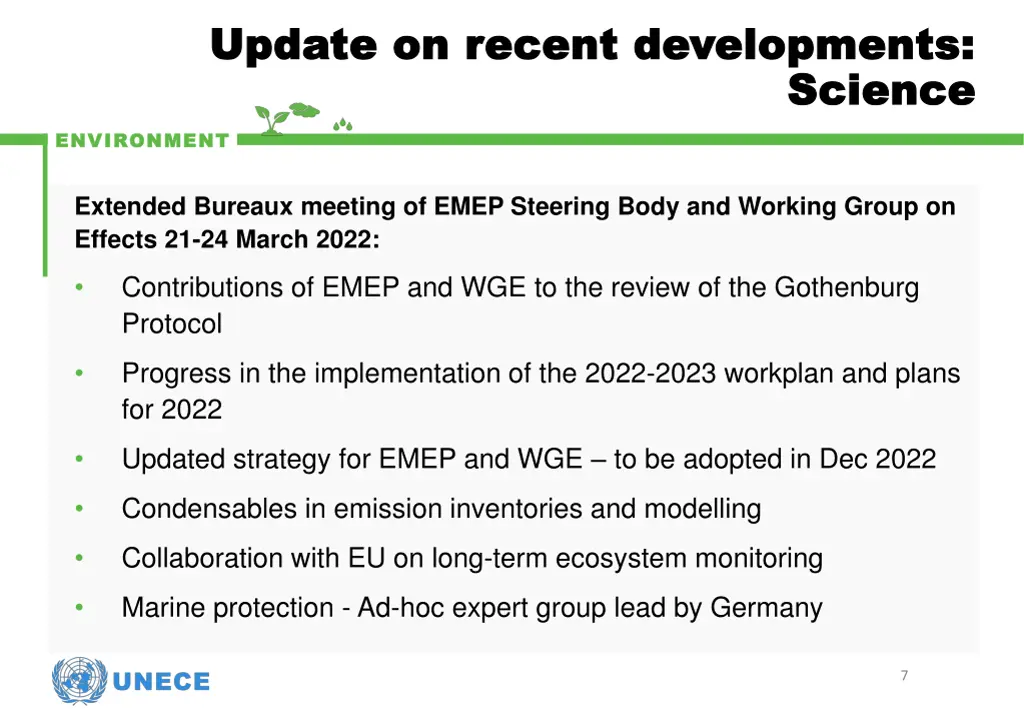 update on recent developments update on recent 1
