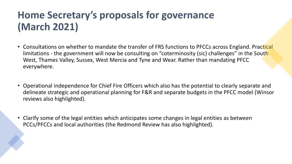 home secretary s proposals for governance march