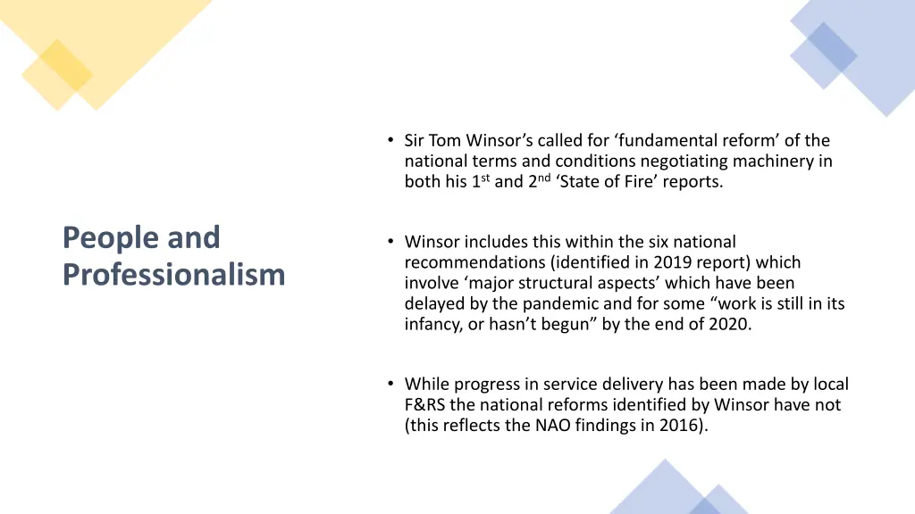 sir tom winsor s called for fundamental reform