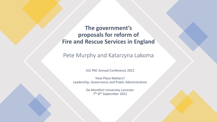 the government s proposals for reform of fire