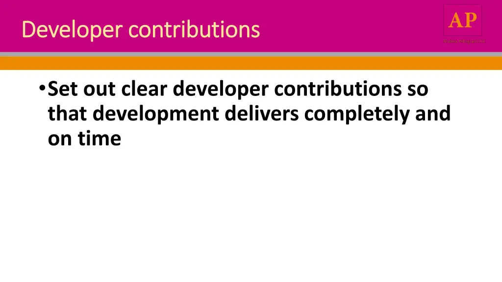 developer contributions developer contributions