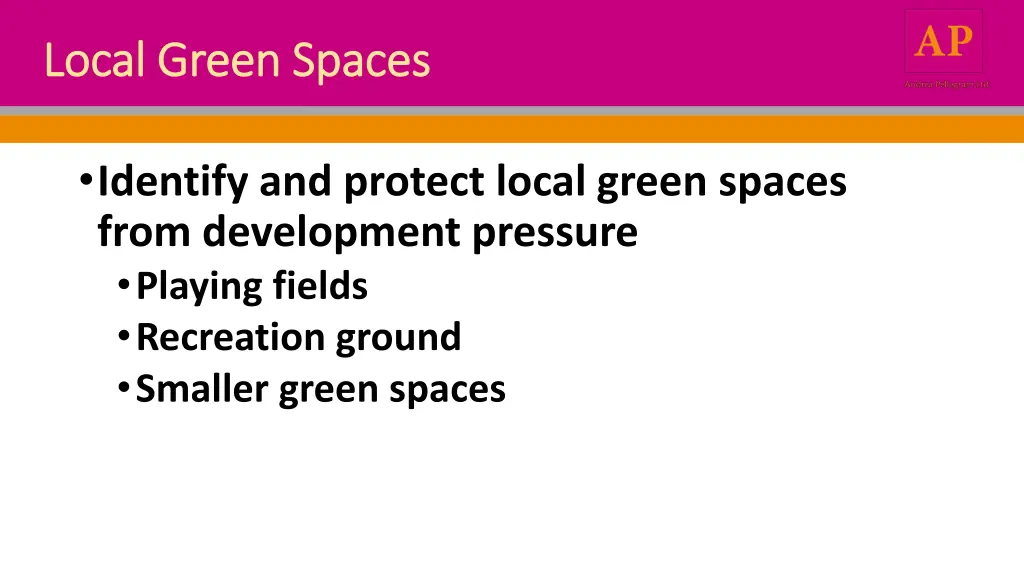 local green spaces local green spaces