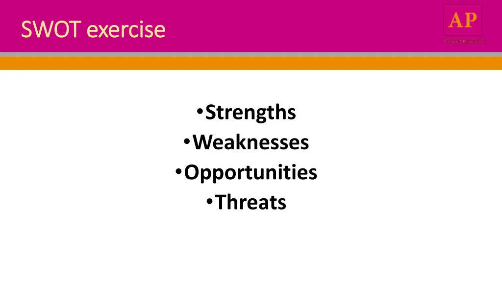swot exercise swot exercise