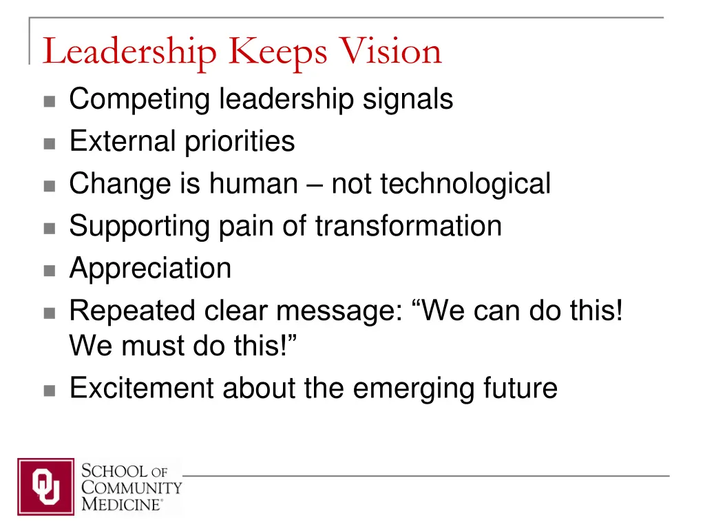 leadership keeps vision competing leadership