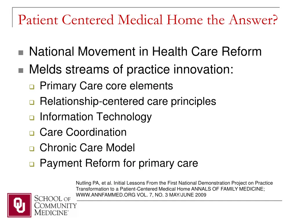 patient centered medical home the answer