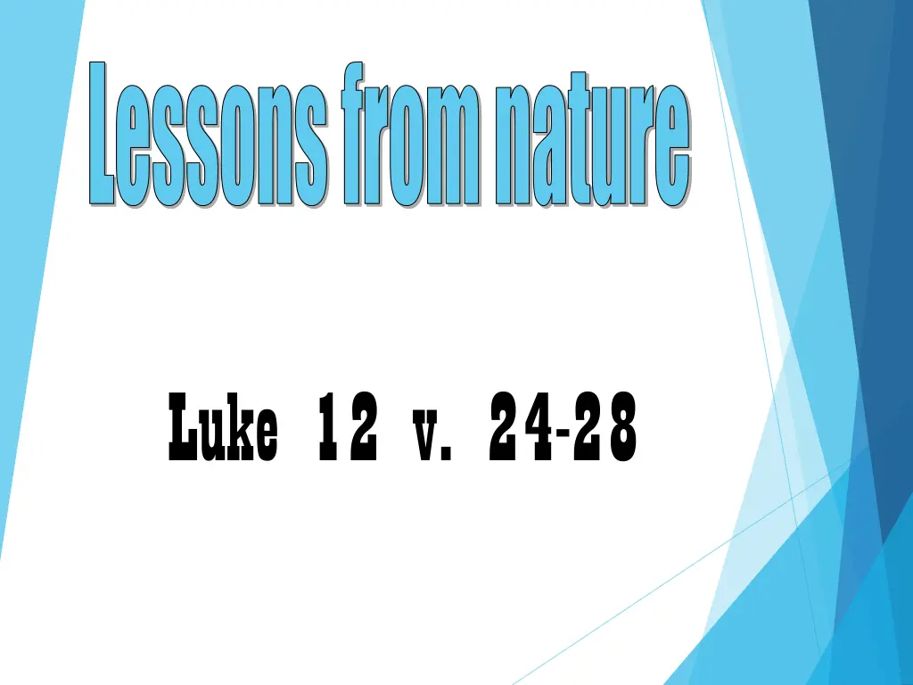 lessons from nature