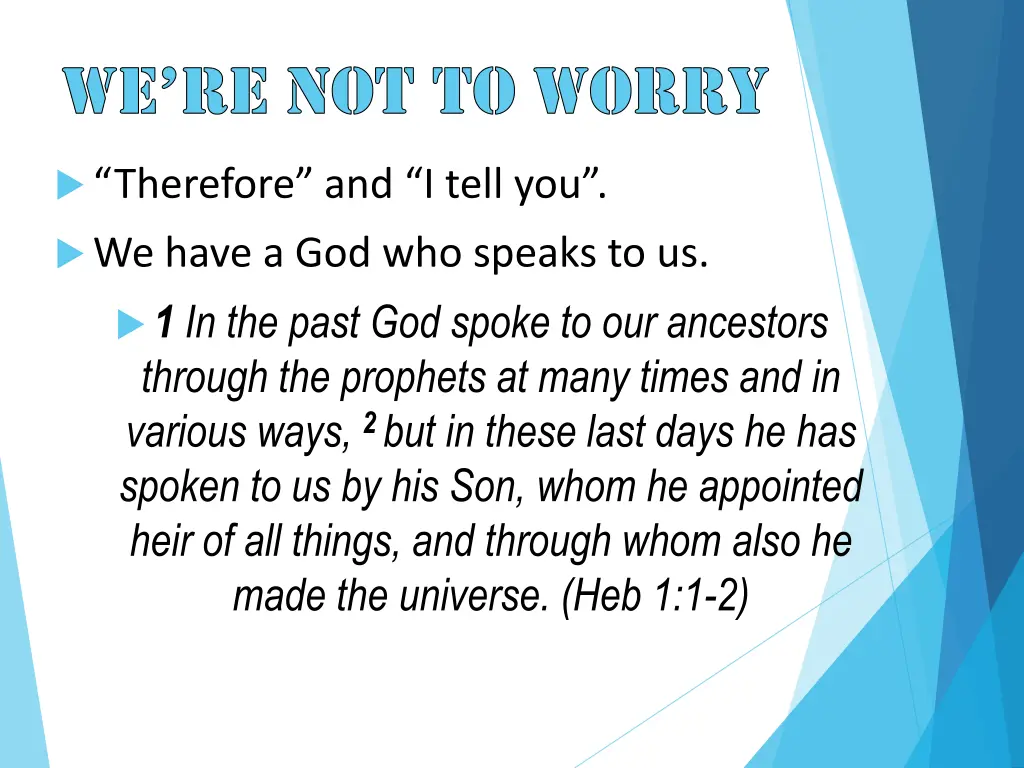 we re not to worry 2