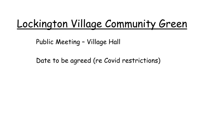 lockington village community green