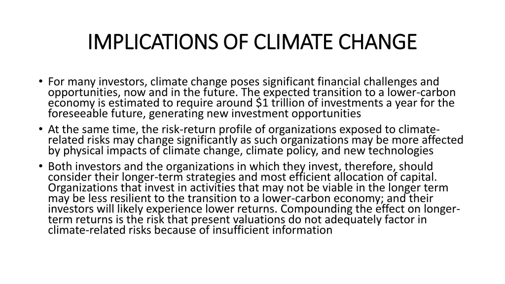 implications of climate change implications 1