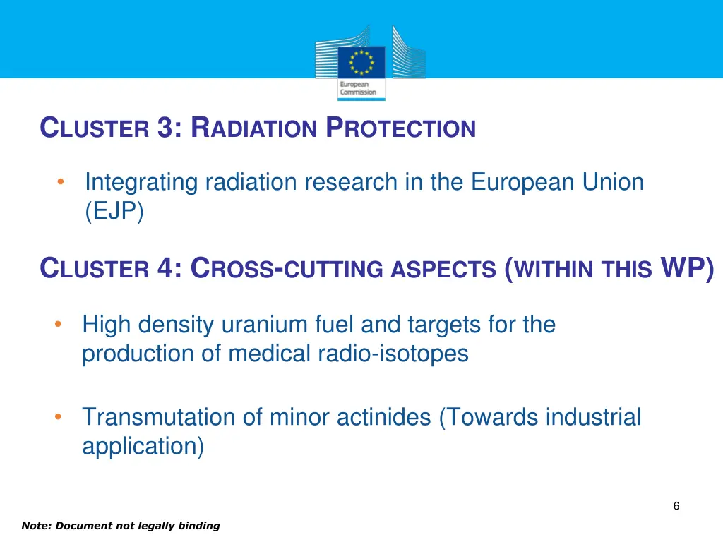 c luster 3 r adiation p rotection