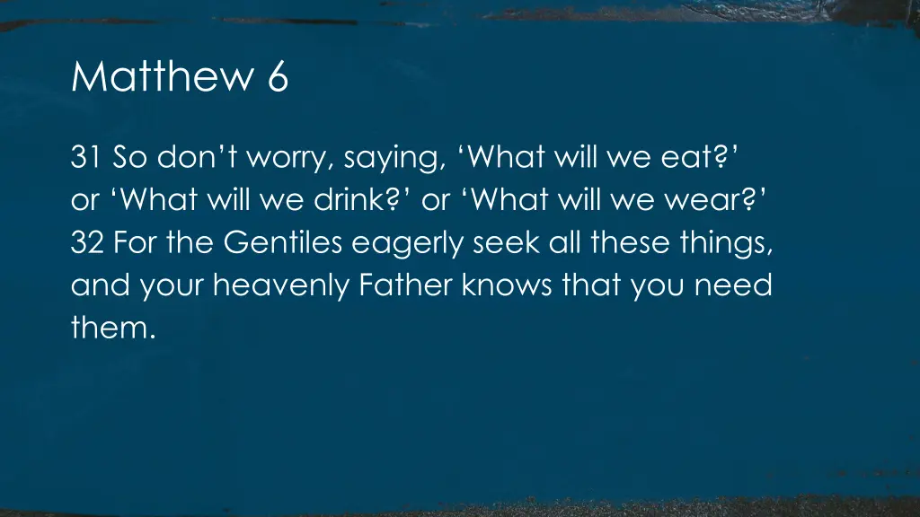matthew 6 2