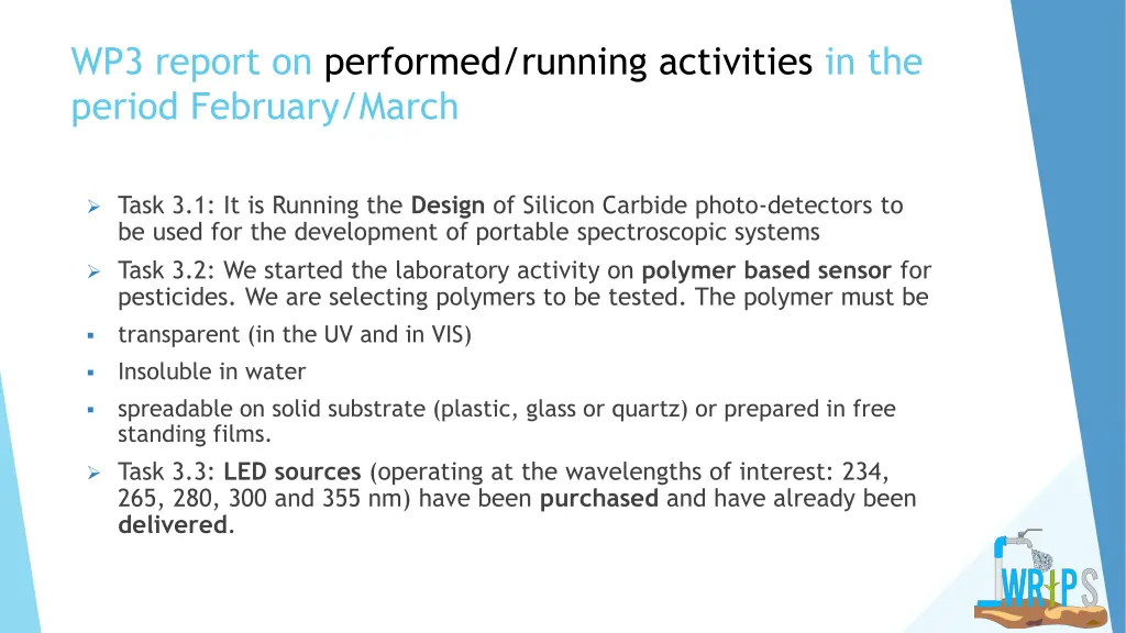 wp3 report on performed running activities