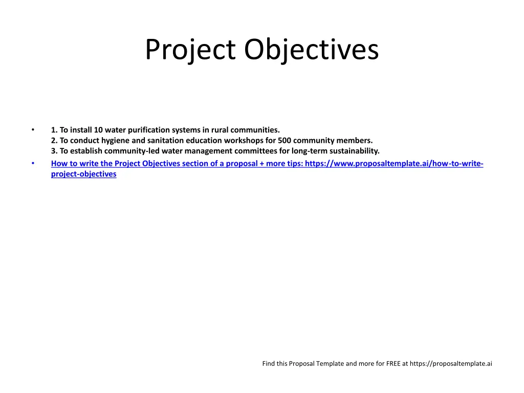project objectives