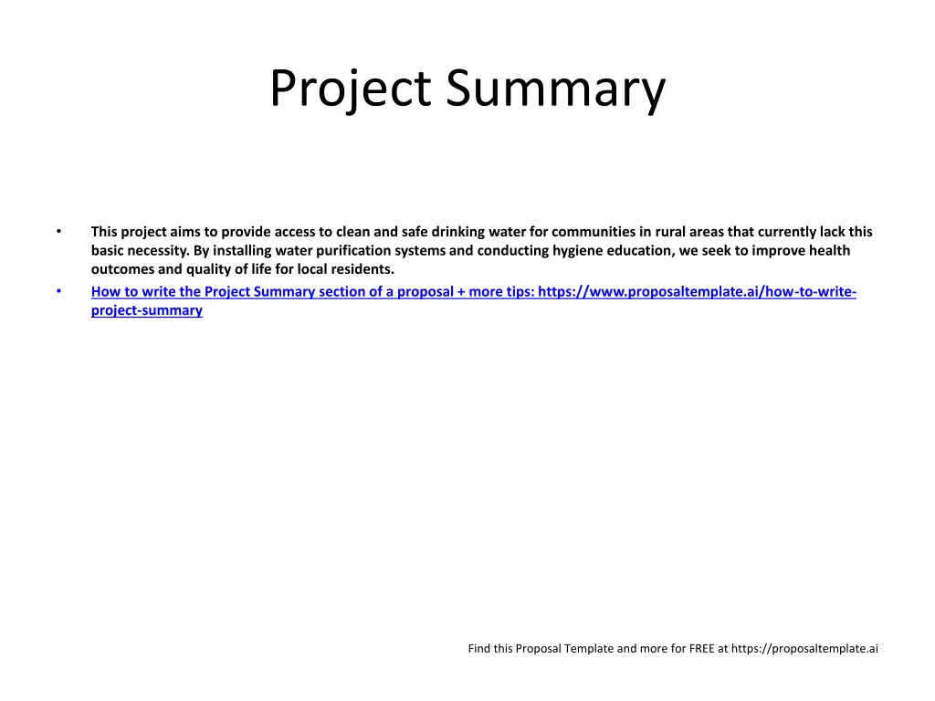 project summary